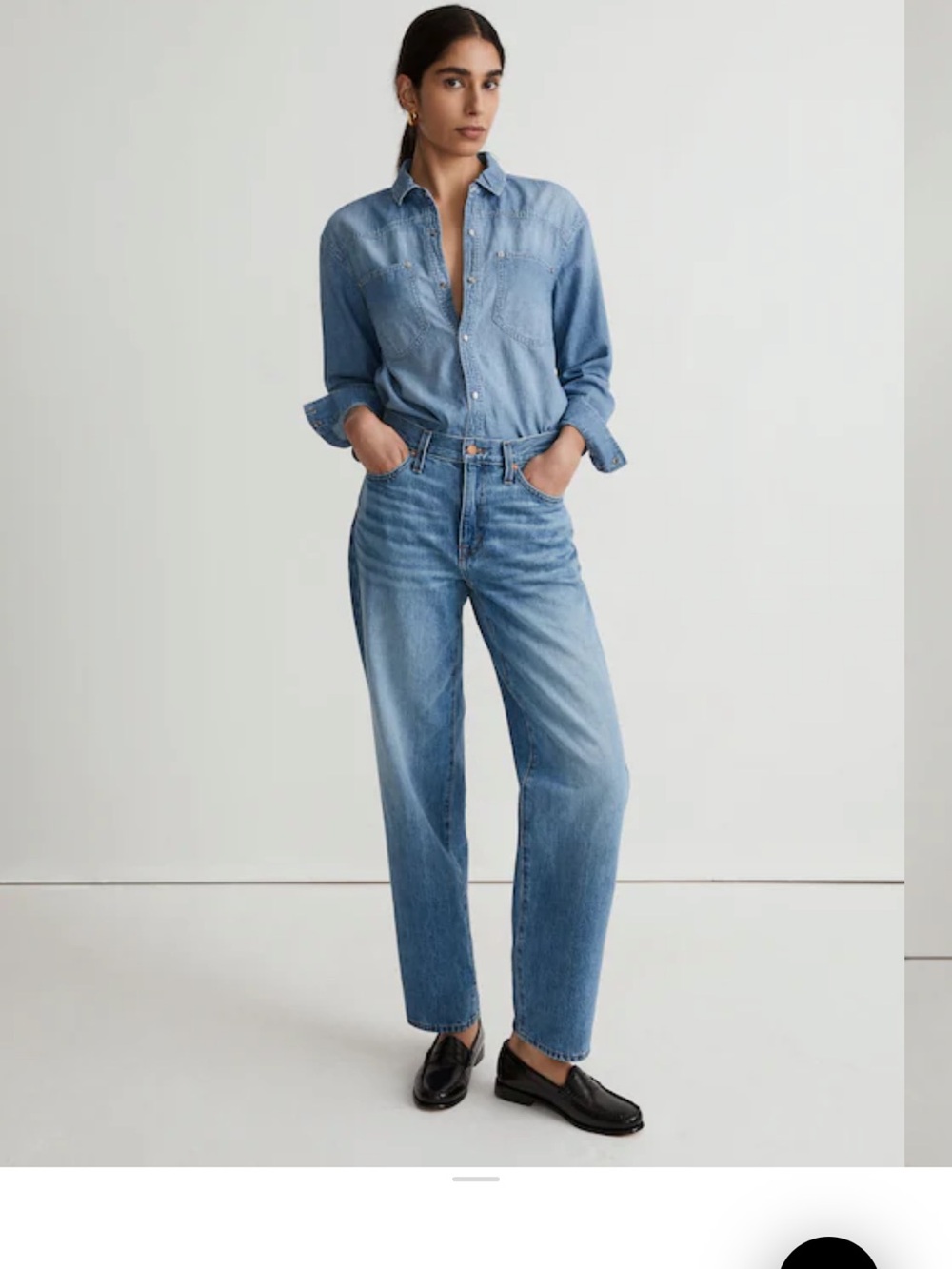 Madewell The Slouchy Boyjean in Rosewell Wash Rigid